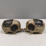 Ceramic elephants as salt and pepper sets made for Danish Søholm 1970-80s