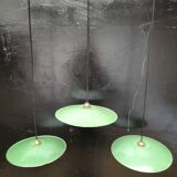 Enameled sheet metal pendant lights