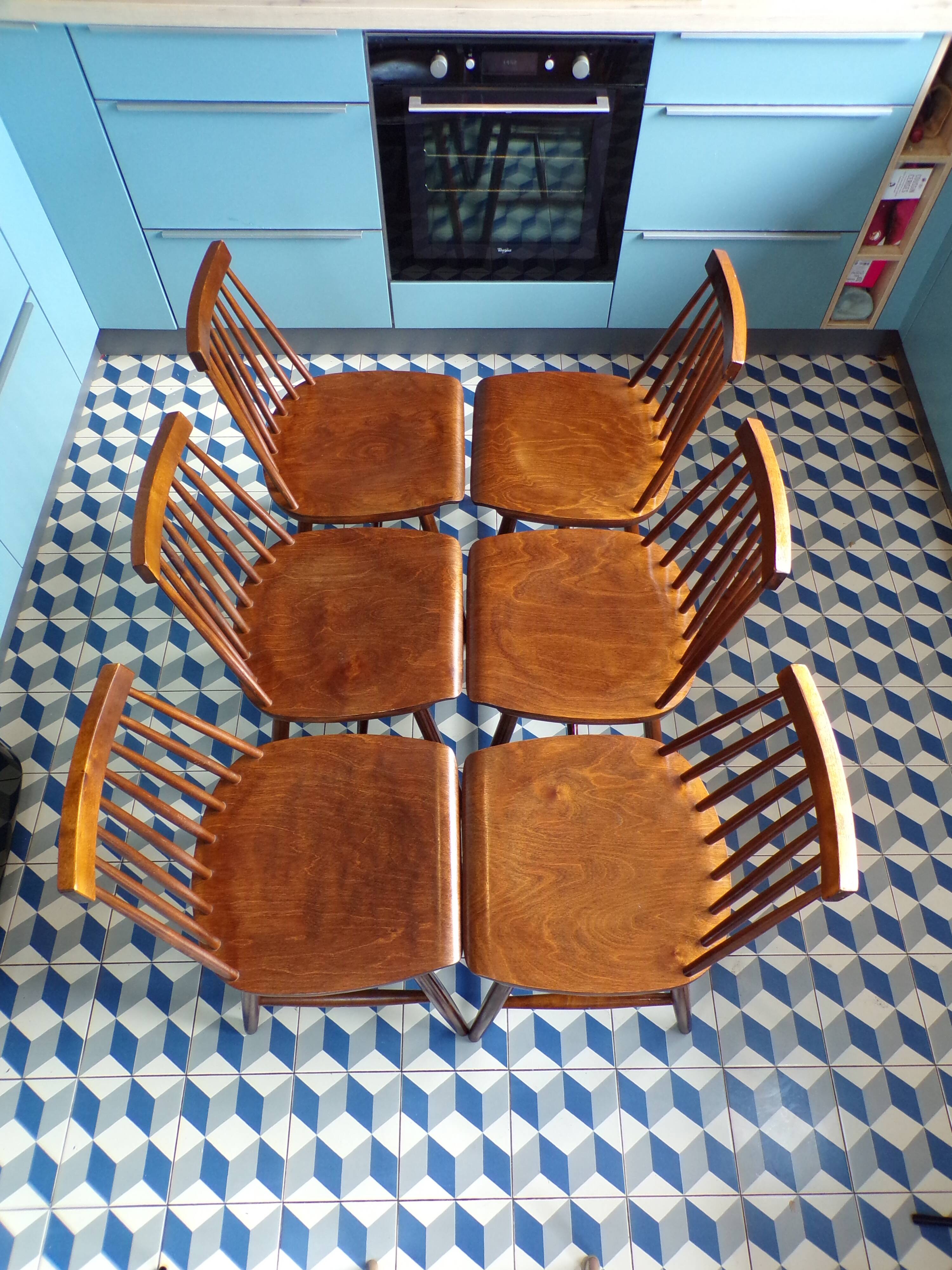 Set of 6 Scandinavian chairs Ikea Stockholm