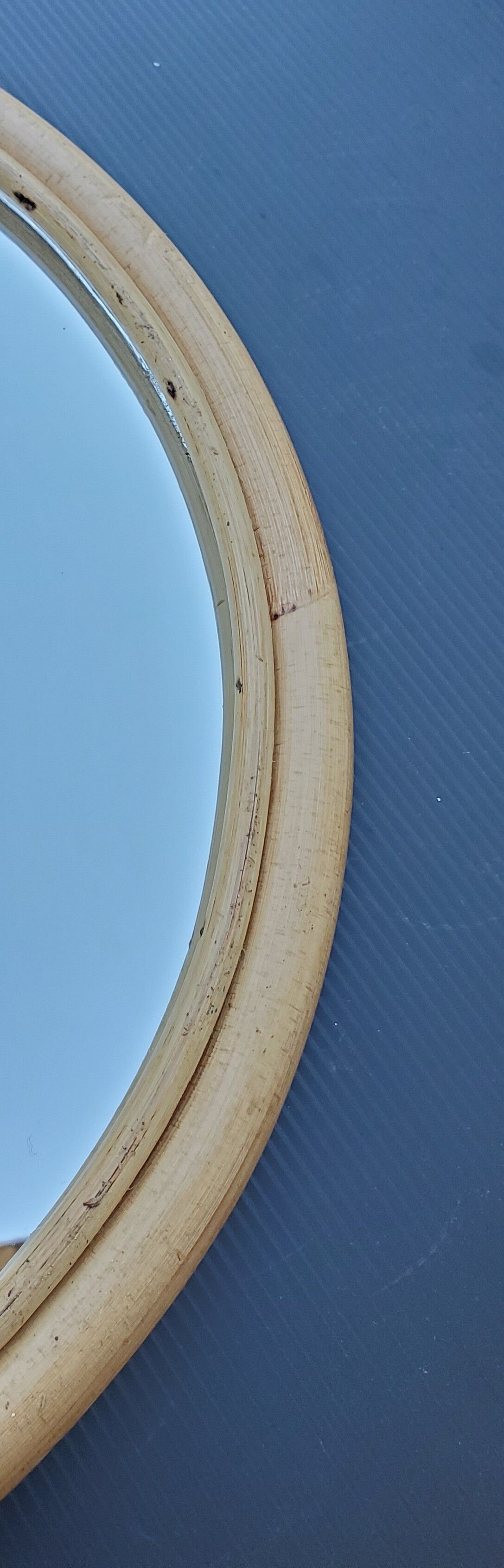 60 rattan mirror