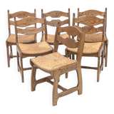Set of 6 Guillerme and Chambron chairs