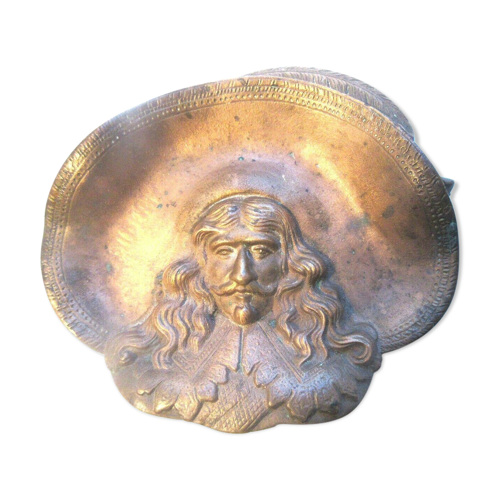 Vide-poche bronze Napoléon III signé Gilbert Descartes et son chapeau à  plume | Selency