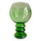 Vase boule en verre vert