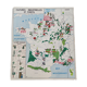 Poster school map Industrial crops & forests The Garonne its tributaries