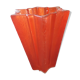 Vase en verre orange 22x19cm années 70