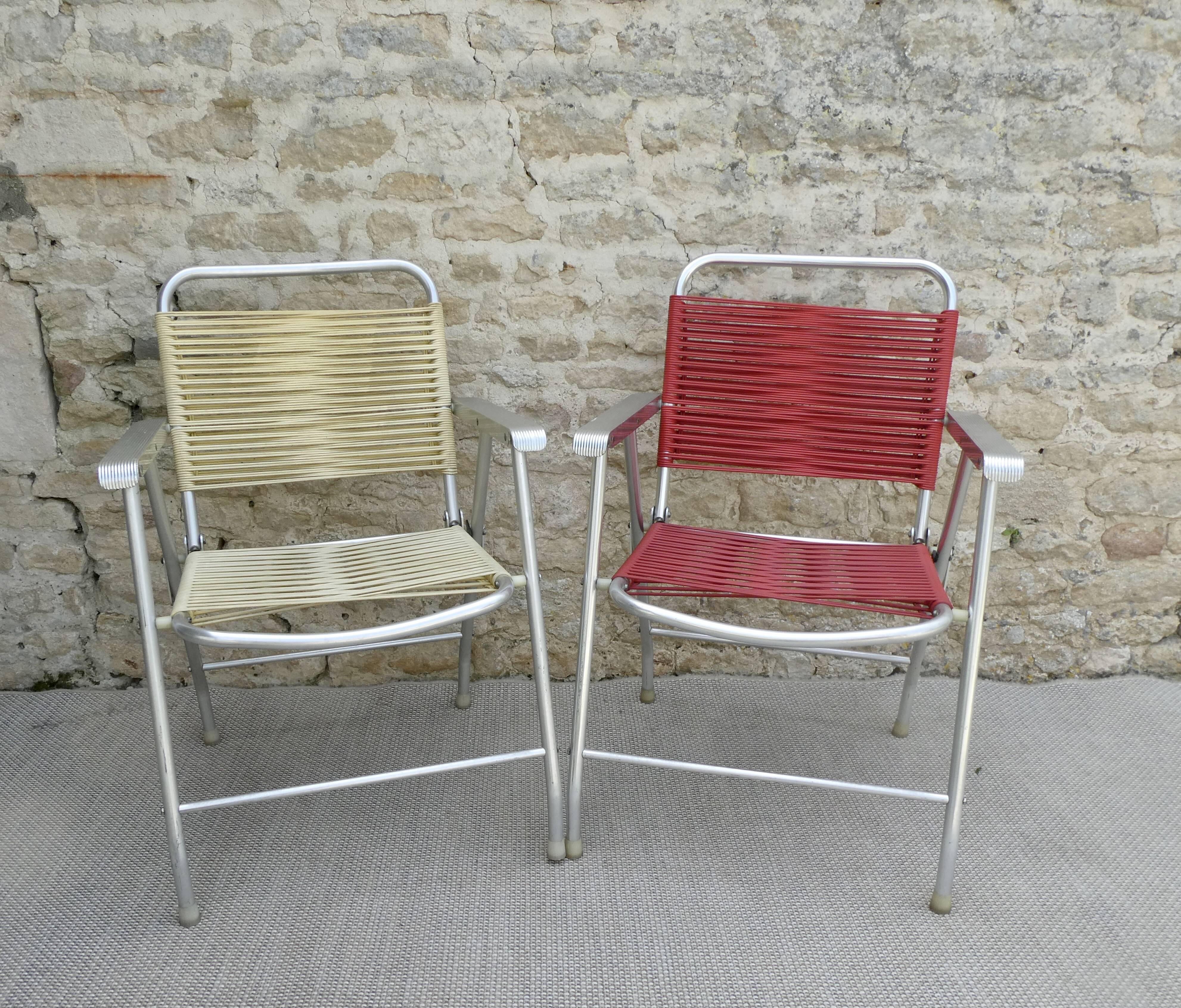 Pair of folding chairs from the 70s, Spain