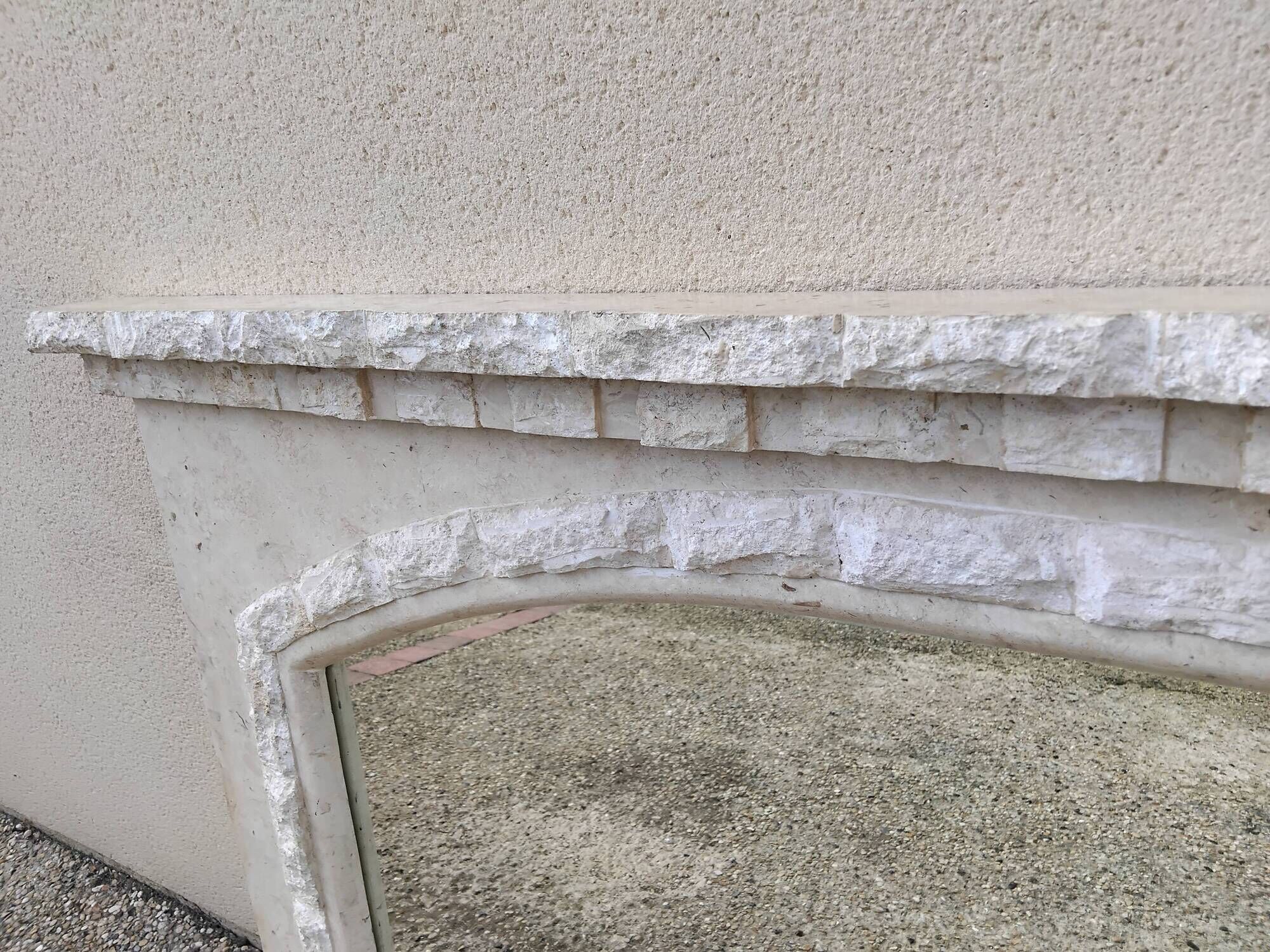 Large vintage stone mirror