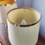 Pair of vintage 1970s Italian lamps in solid brass