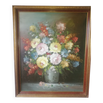 Vintage oil painting on canvas