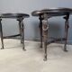 French Empire style marble and bronze side tables, 1950s