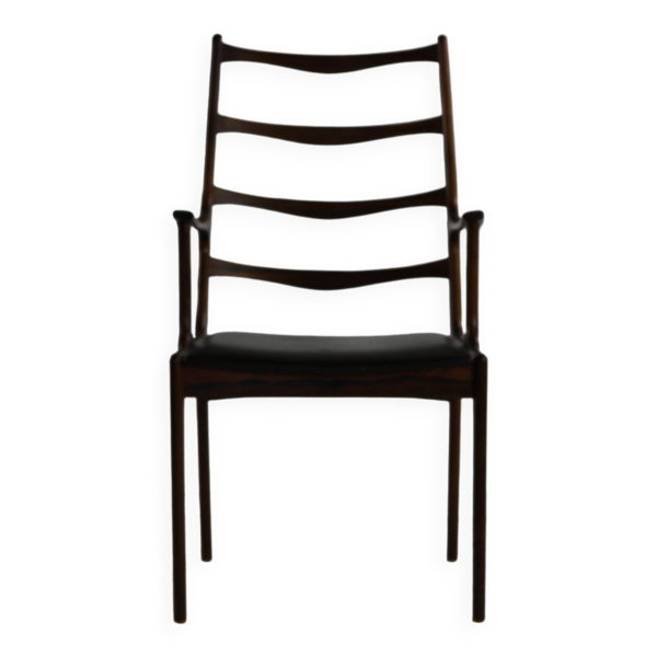 Fauteuil design danois en palissandre grainé par Johannes Andersen