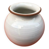1960s glazed terracotta ball vase