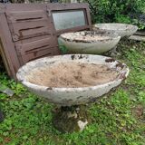 Reconstituted stone basin planter