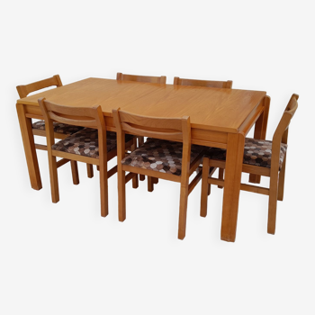 Ensemble 6 chaises et table vintage