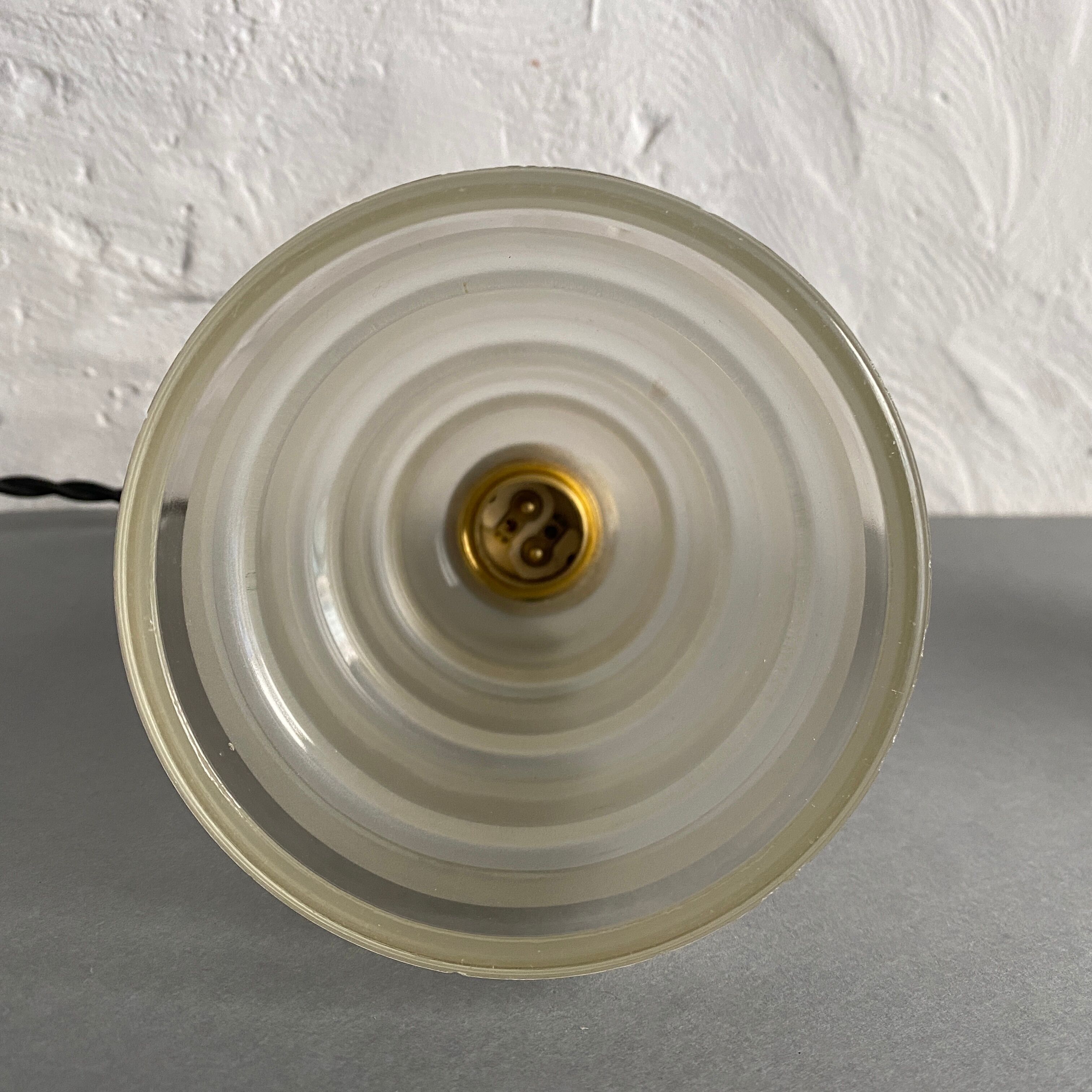 Lot 2 art-deco "skyscraper" hanging lamps