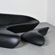 "Moon System" canapé in black leather, Zaha Hadid for B&B Italia, 2007