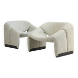 pair of "Groovy" armchairs by Pierre Paulin