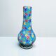 Vase cornet Longwy en faïence émaillée à décor flora,l début XXème