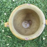 Glazed yellow terracotta jar, south-west of France.