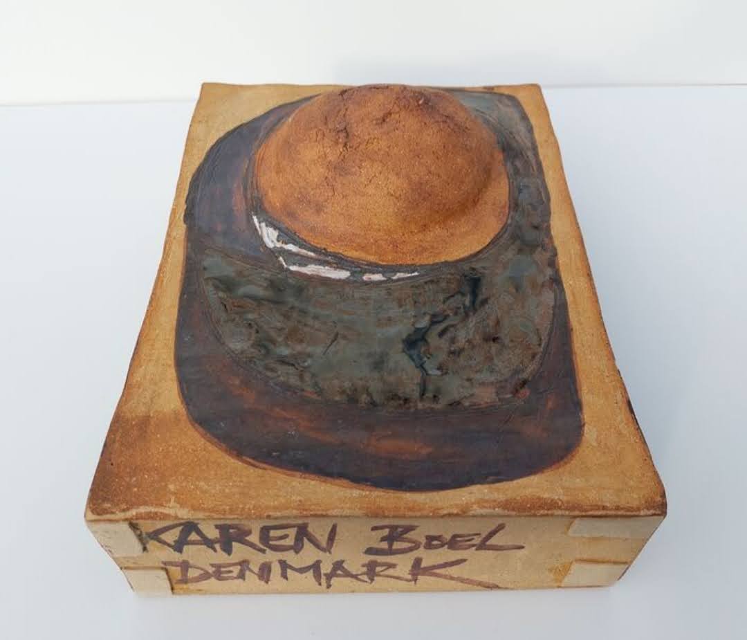 Vase céramique et terre chamottée Karen Boel 1970