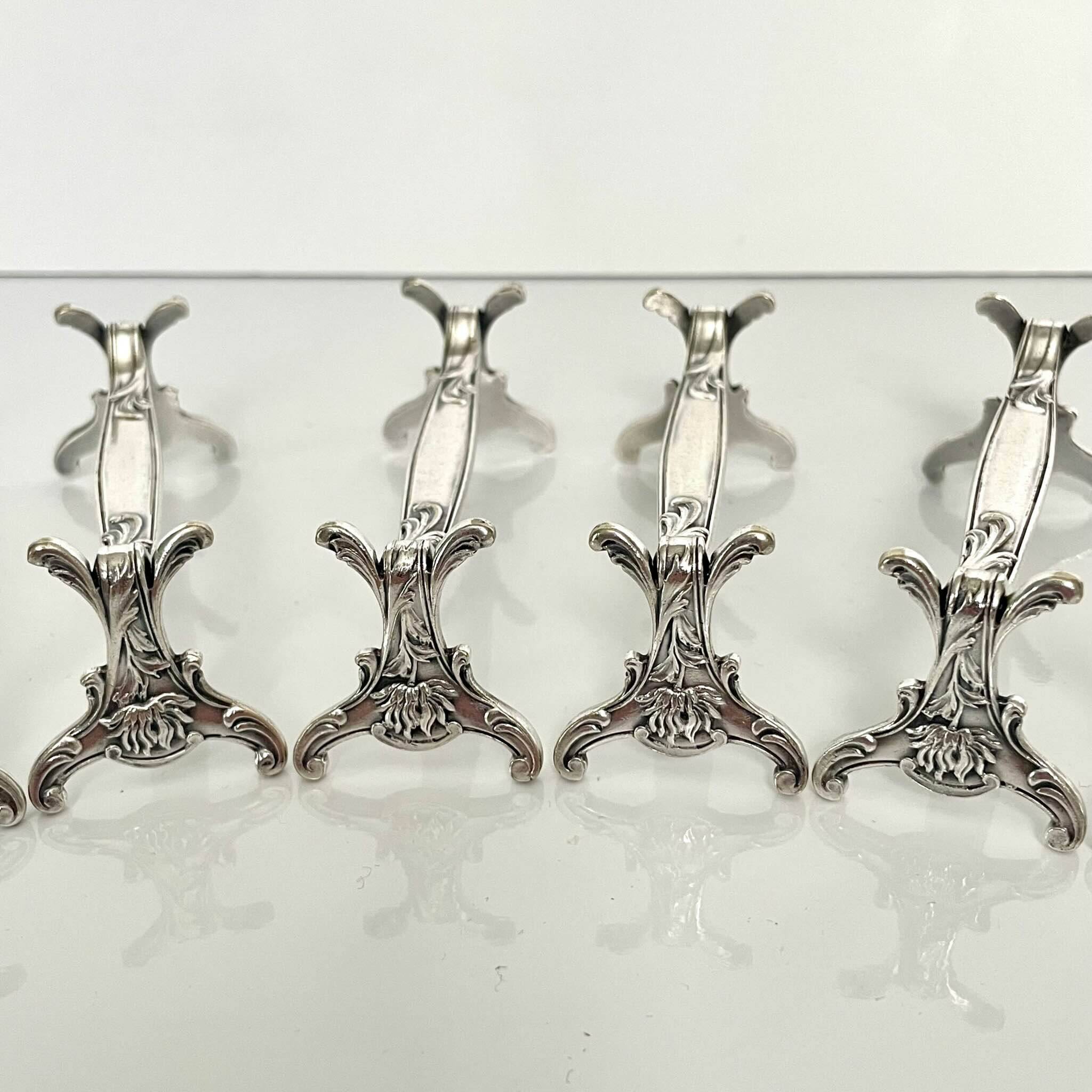 5 knife rests, "Chrysanthemum" model, from Maison Christofle