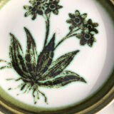 Gien enamelled sandstone dessert plates "Herbier"