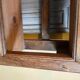 Baker's shelf, kitchen shelf, collection shelf from the early 19th century, oak.