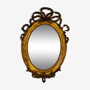 19th century gold leaf wall mirror