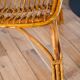 Shell armchair in rattan and bamboo, early 20th century