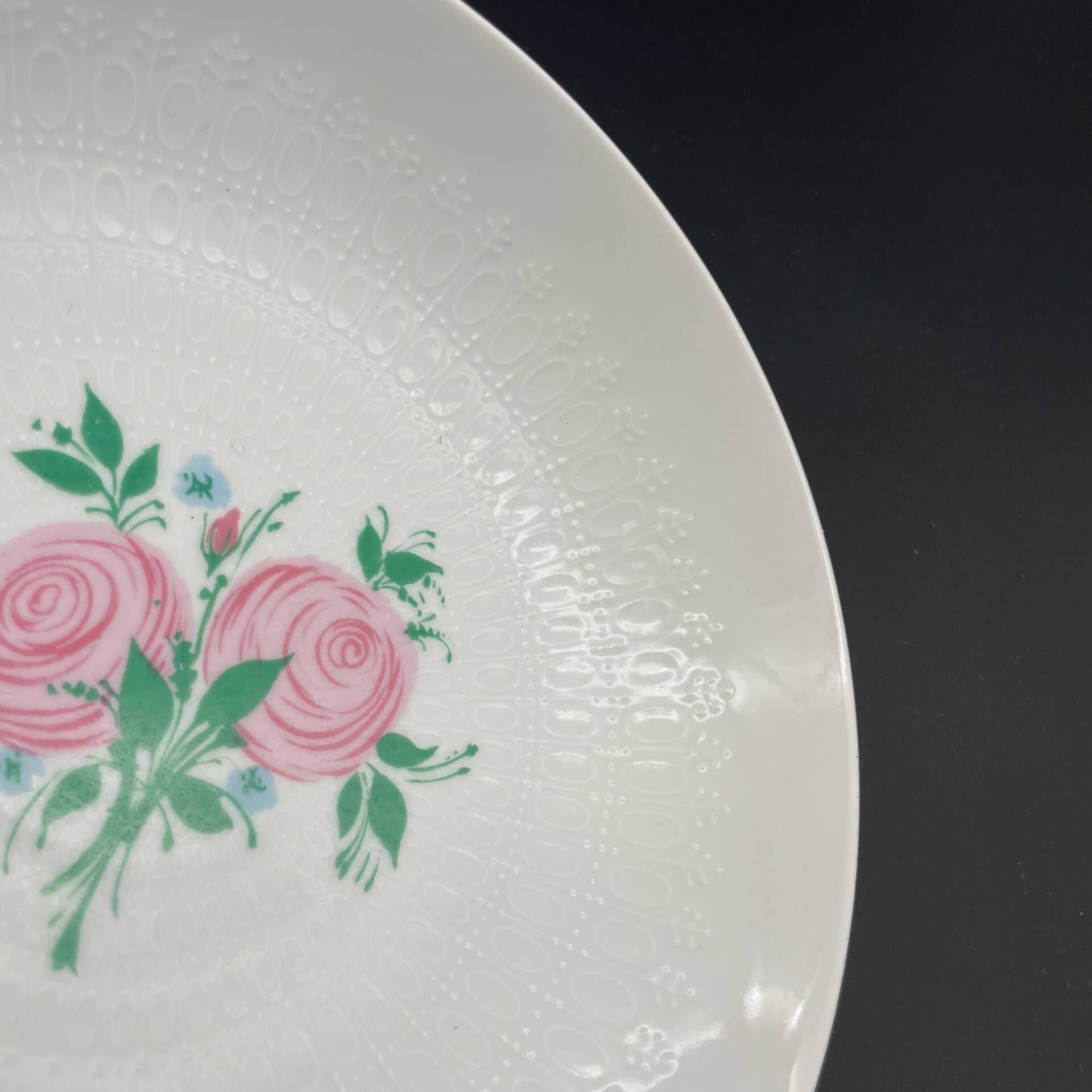 Rosenthal porcelain coupe Romanze Rosa Rose – relief decoration, wine