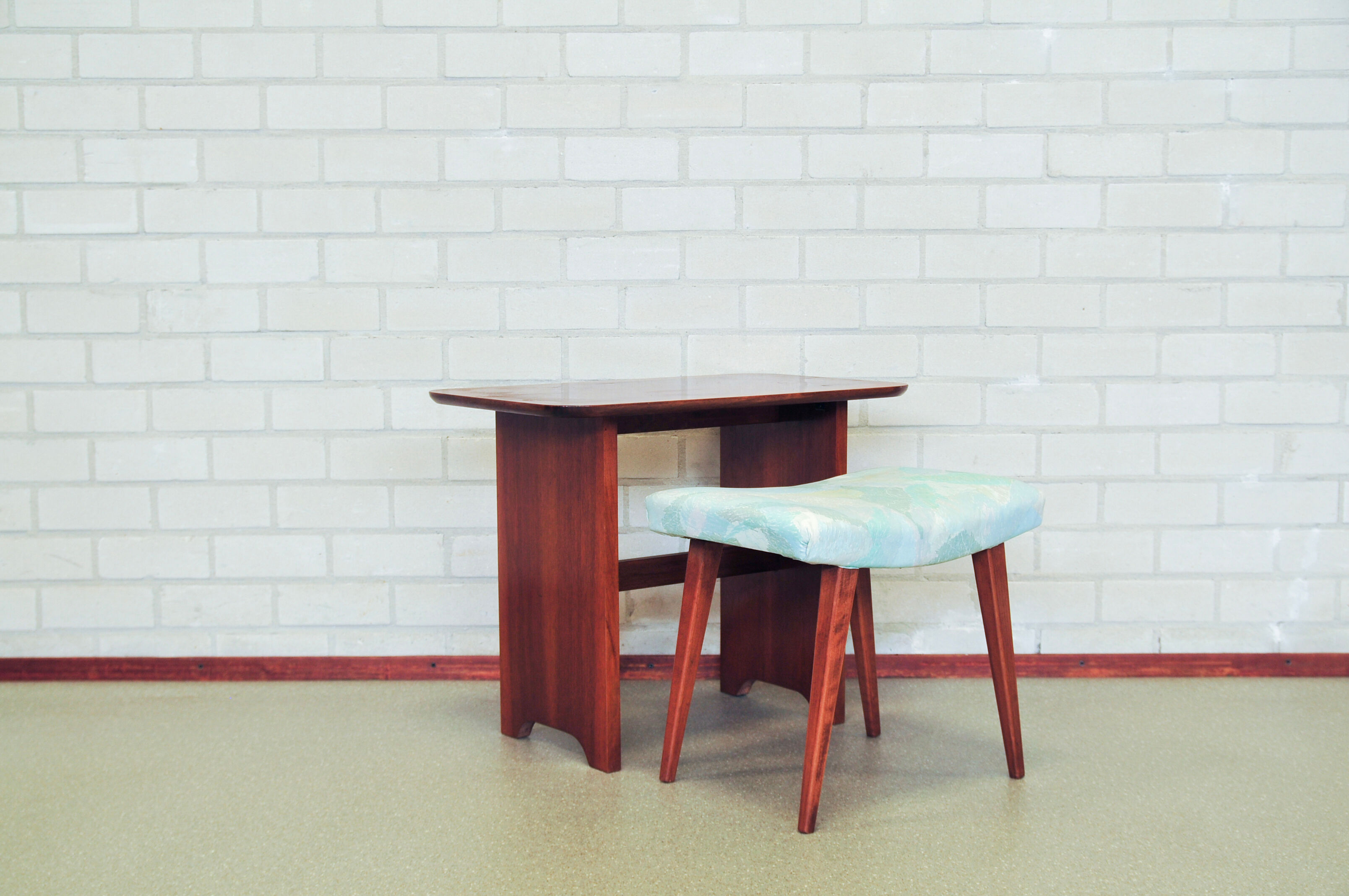 Vintage teak dressing table side table
