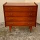 Commode vintage teck vernis 1970