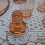Pink glass liquor service