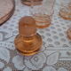 Pink glass liquor service