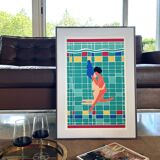 Art Illustration, The Swimmers, signed by the Artist Sho