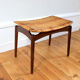 Scandinavian teak and wicker stool Olholm 1960