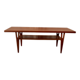Scandinavian teak coffee table double top