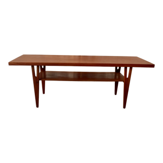 Scandinavian teak coffee table double top