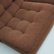 Vintage German brown boucle modular 3-seater sofa, 1970s.