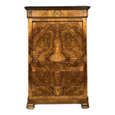 Louis Philippe period secretary in burr walnut