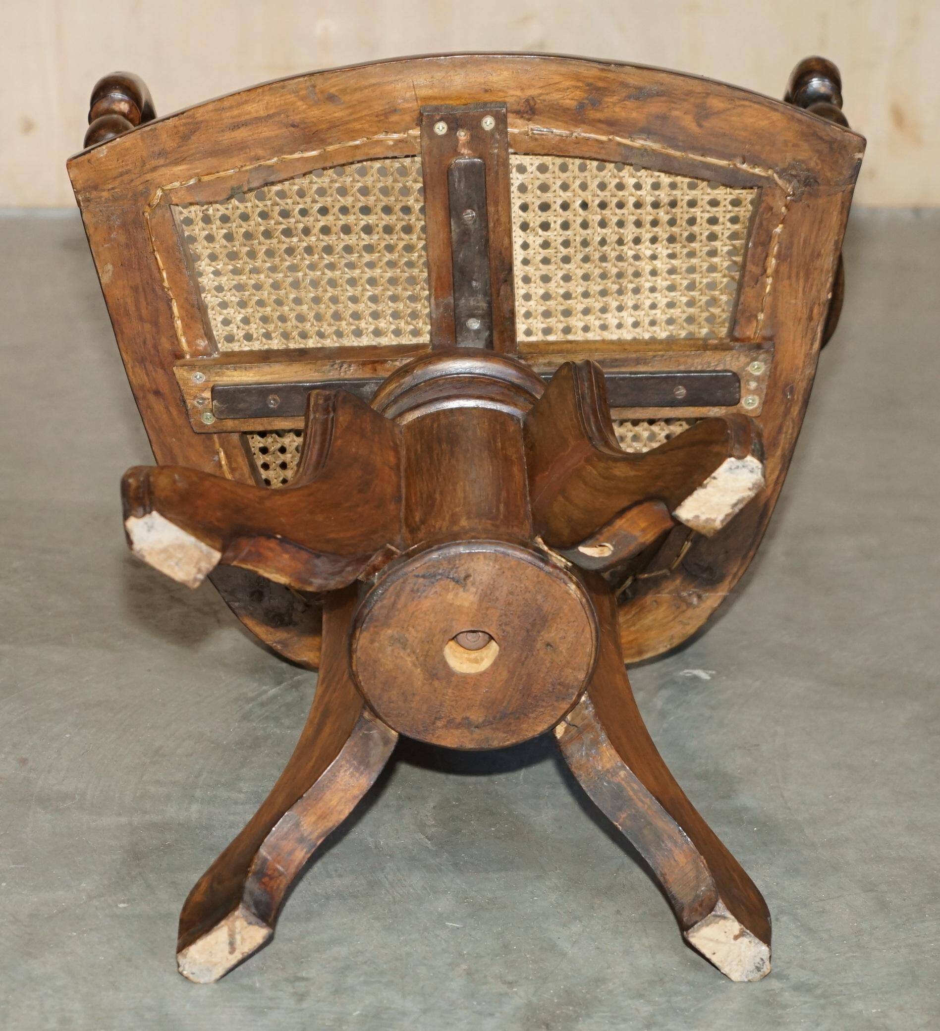Antique Victorian swivel office armchair