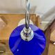 Blue opaline lamp with a marble base