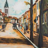 Maurice Utrillo: La Vacheresse, national road to Anse (Rhône), signed lithograph
