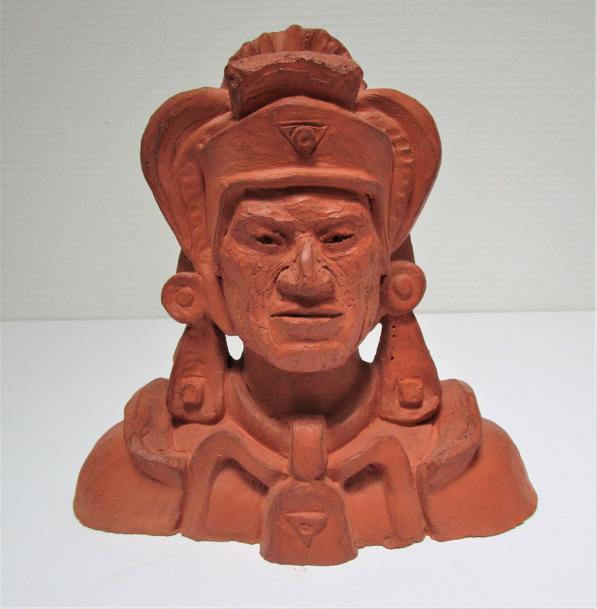 Bougeoir sculptural visage Amérindien signé Mario Frascaroli