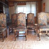 Ensemble de 6 chaises de style Louis XIII