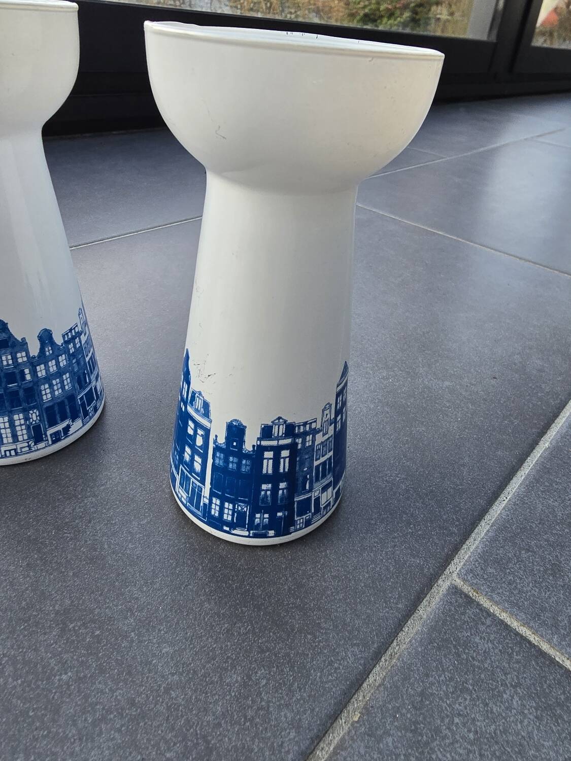 4 vintage Dutch vases for hyacinths