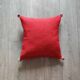 Red Moroccan cushion with cotton pompom
