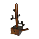 Rustic candle holder Art-popular solid wood and vintage wrought iron