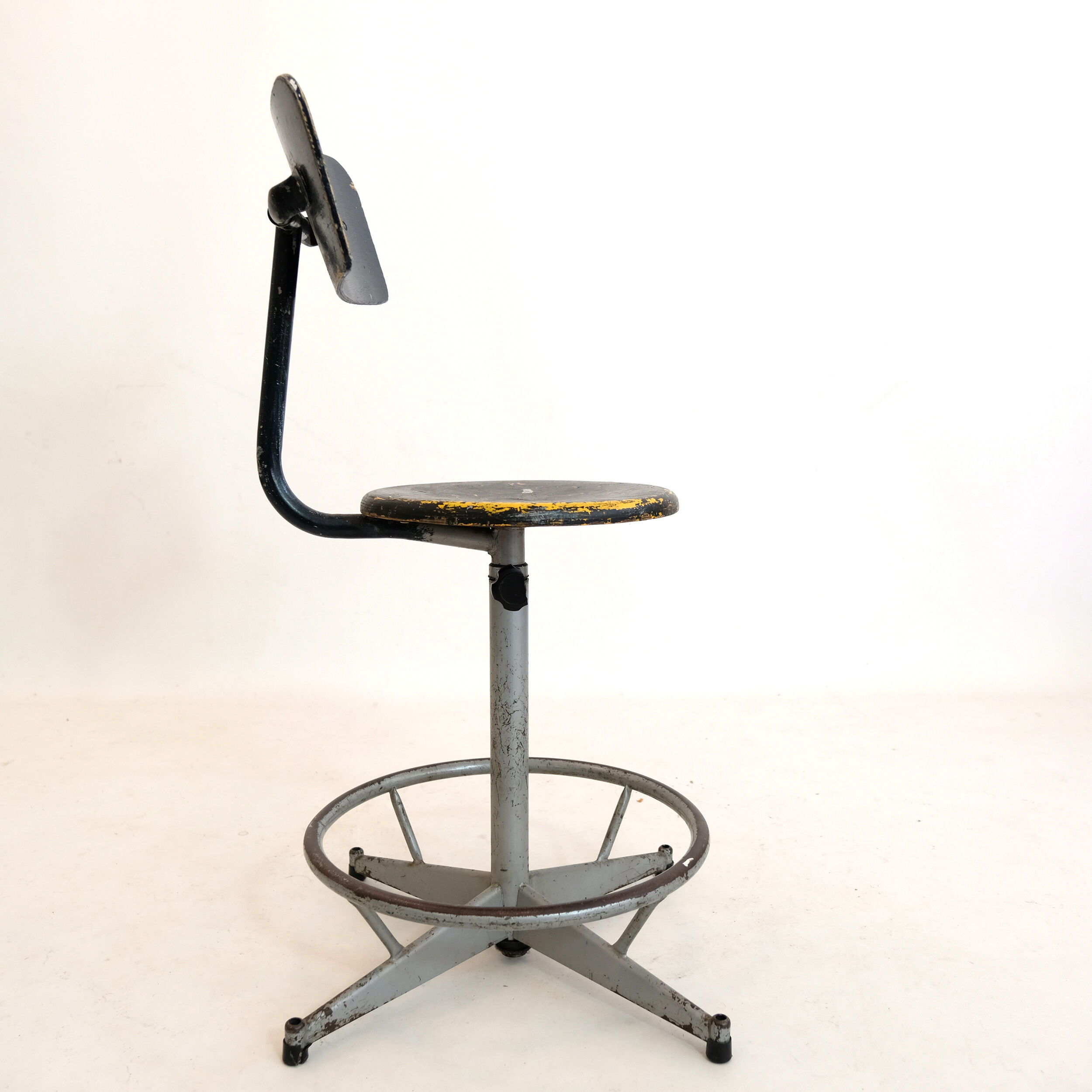 High-adjustable workshop chair, 1960-1970.