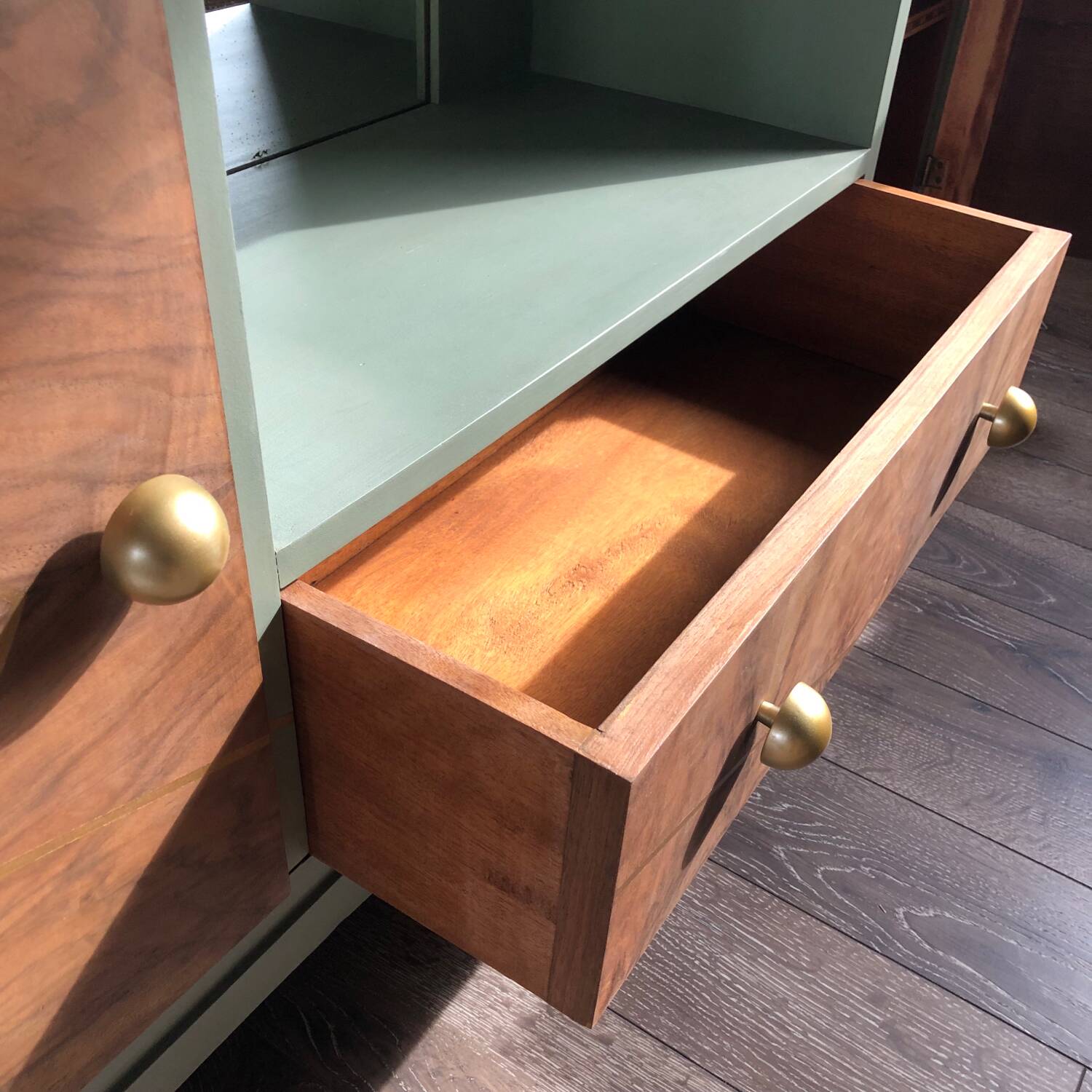 Meuble d’entrée avec miroir mercure